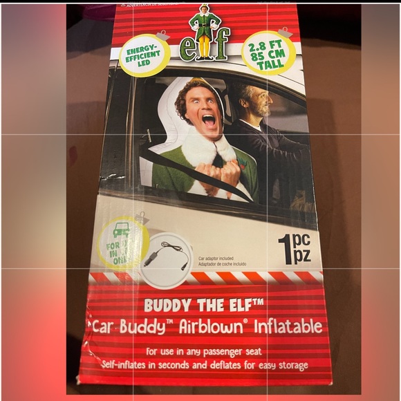 BUDDY THE ELF CAR BUDDY AIRBLOWN INFLATABLE - Picture 2 of 3
